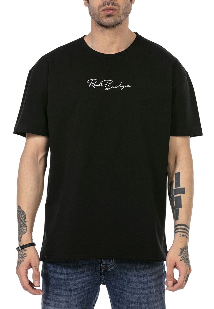 Redbridge Men’s T-Shirt Oversized Wide Cut Basic Signature Front Logo