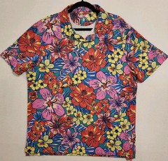 Chubbies Polo Shirt Mens XL The Weekend Has Arrived Floral Tropical Lightweight