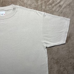 Vintage Y2K Blank T Shirt Mens XL Beige Cotton Basic Minimal Tee Anvil Tag