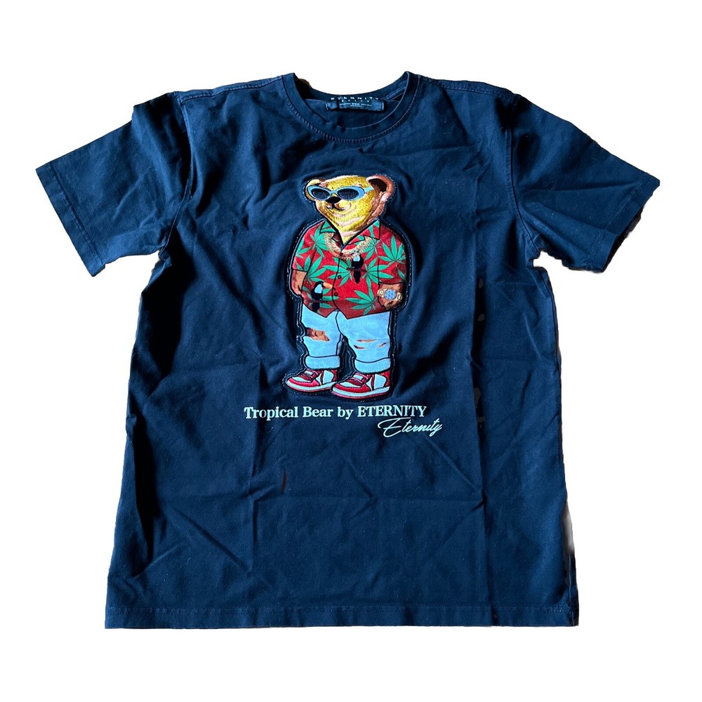 Eternity BC/AD 3D Tropical Bear Tee Shirt Black Men’s Medium