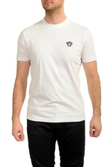 Versace Men’s White Black Medusa Embroidery Short Sleeve T-Shirt US 2XL IT 56