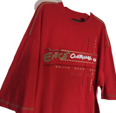 Men Big men 4x Tee shirt short sleeve urban with applique and prints NWT