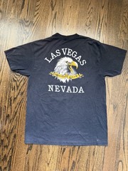1991 Harley Davidson 3D Emblem The Strong Survive Double Sided Tee Las Vegas XL