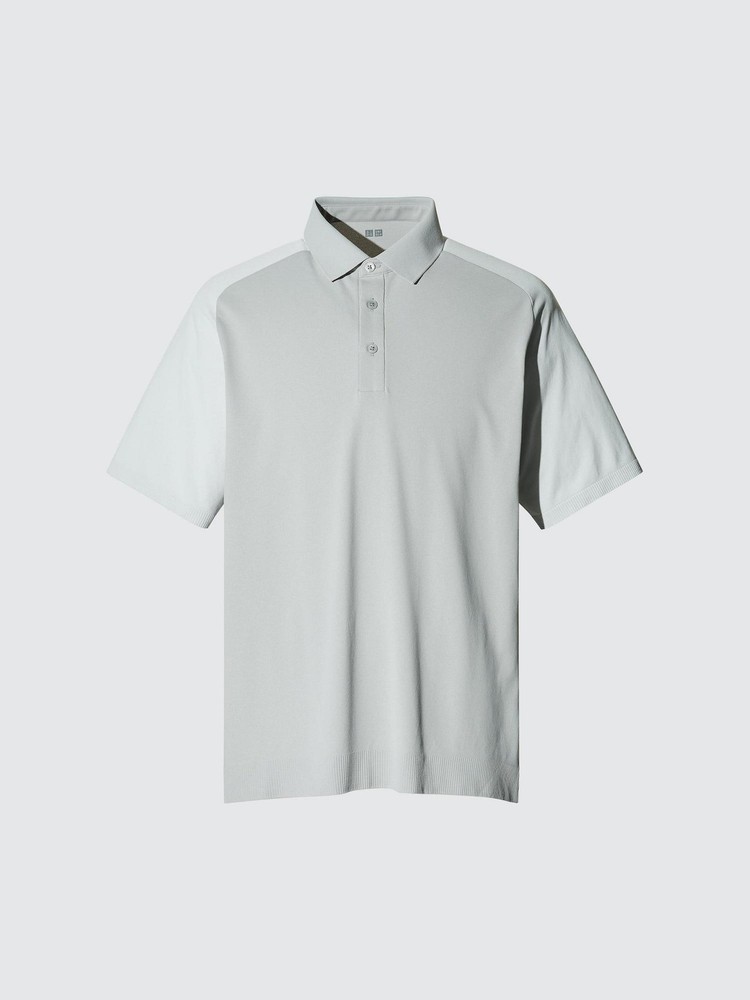 Genuine UNIQLO Broadcloth Shirt (Button-Down Collar) Stripe E LIGHT GRAY MEN