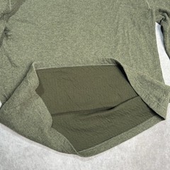 Vintage Polo Ralph Lauren Shirt Mens XLarge Mossy Green Lined Henley Slub Cotton