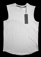 Kenneth Cole Men’s Active Tech Muscle Tee Stretch Soft Cotton UPF 50+ White