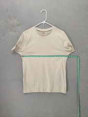 ASOS Shirt Mens Medium Beige Crewneck Short Sleeve Casual Basic Tee T-Shirt