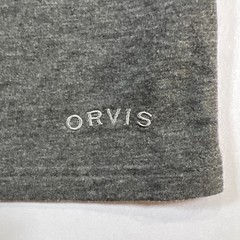 Orvis Classic Collection T Shirt Mens L Gray Blue Stretch Long Sleeve Crew Neck