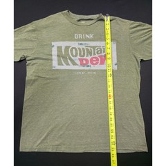 Mountain Dew Graphic T Shirt Mens Large Green Logo Soda Beverage Tee