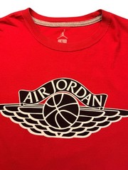 🔥 Nike Air Jordan Wings Logo T Shirt Mens Large Red Jumpman Graphic Tee