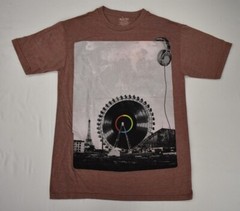 Metro Tees Mens Vinyl Record Album Ferris Wheel Carnival Shirt New S, XL, 2XL