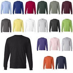 Hanes Mens NEW Size S-3XL 100% Cotton Soft Heavyweight Long Sleeve T-Shirt 5286