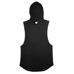 Men’s Muscle Hoodies Sleeveless Tank Tops Gym Fitness Running Sport Vest T-Shirt