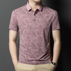 Ice Silk Summer New Men’s Short-sleeved T-shirt Business POLO Casual Half Sleeve