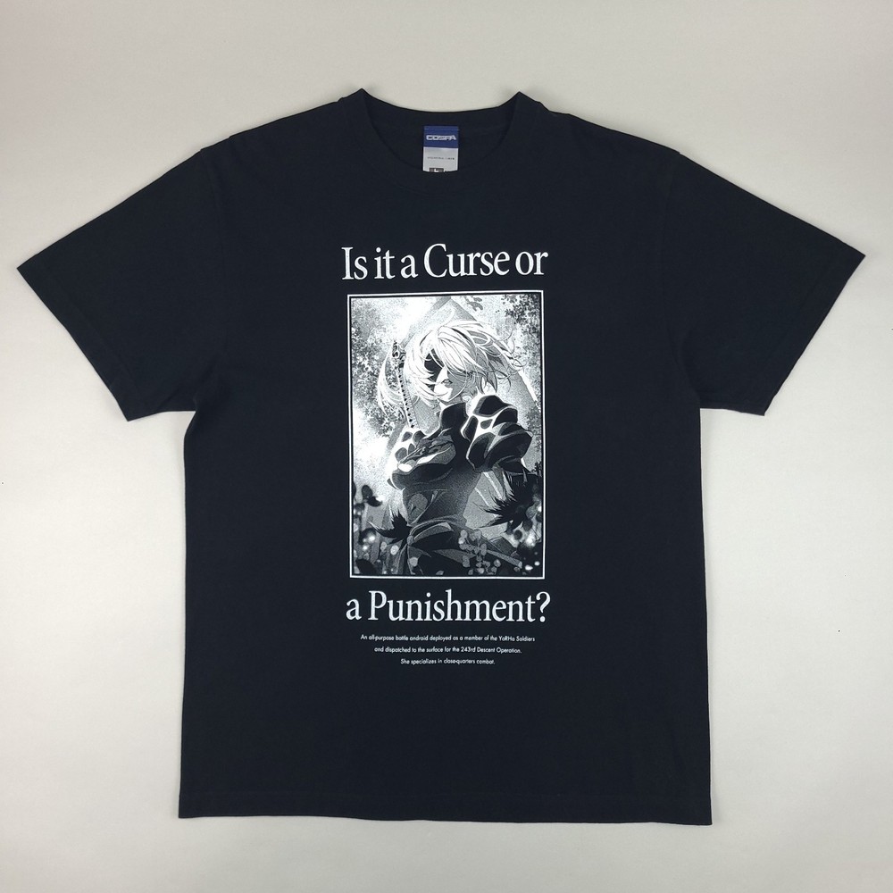 Nier Automata Shirt Mens Large Black YoRHa No 2 Type B Square Enix Video Game