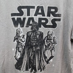 Gray Star Wars Darth Vader Storm Troopers Mens Shirt Size Large
