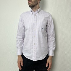 Henry Cottons Italian Classic Check Pink Longsleeve Shirt Size L