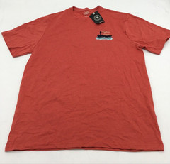 G.H Bass & Co. Mens Short Sleeves Graphic Tshirt in Coral Sz Large