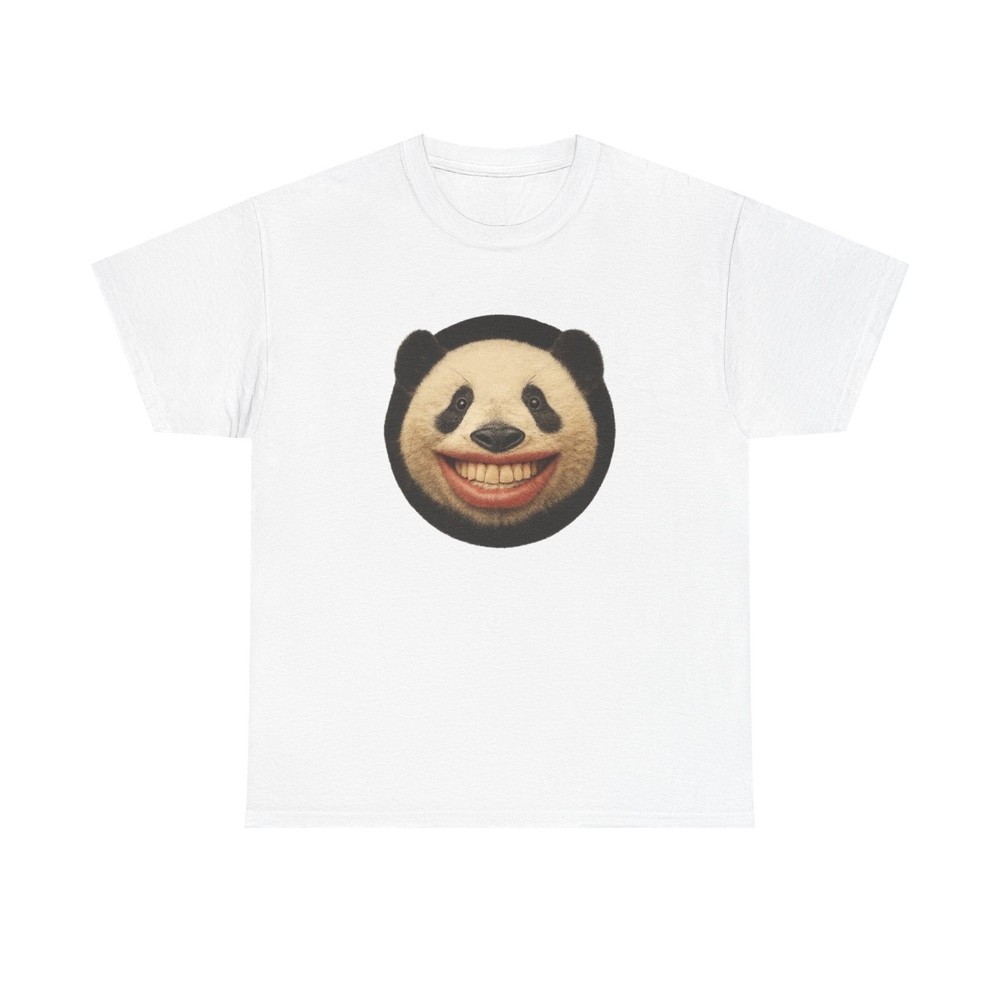 Unisex Adult T Shirt Odd Funny Animal Panda Smile
