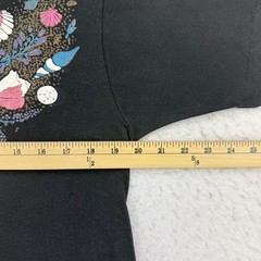 Vintage Seashells Shirt Adult Large L Black Pink Blue Short Sleeve Single Stitch