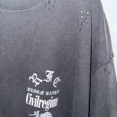 Civil Regime Large Mask On FMR Tee shirt Black NEW