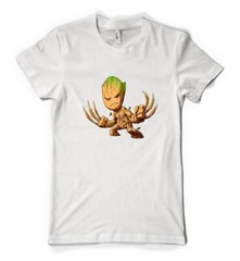 Groot Vs Wolverine Mashup Superhero Movie Personalised Unisex Adult T Shirt