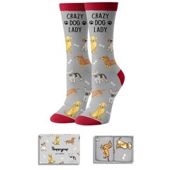 Funny Socks Dog Women Lady Crazy Pet Lovers Lady Novelty Crew Casual
