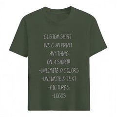 Personalized Text Photo Logo Custom T-Shirt Heat Transfer Print Unisex Gift Tee