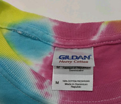 New Tie Dye Men’s Medium T-Shirt Blue Yellow Multicolor Summer Swirl Spiral