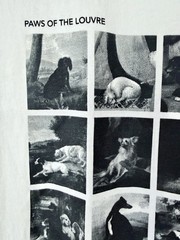 Uniqlo UTGP Louvre Museum Dog Art Graphic Tee White Size L | Paws of the Louvre