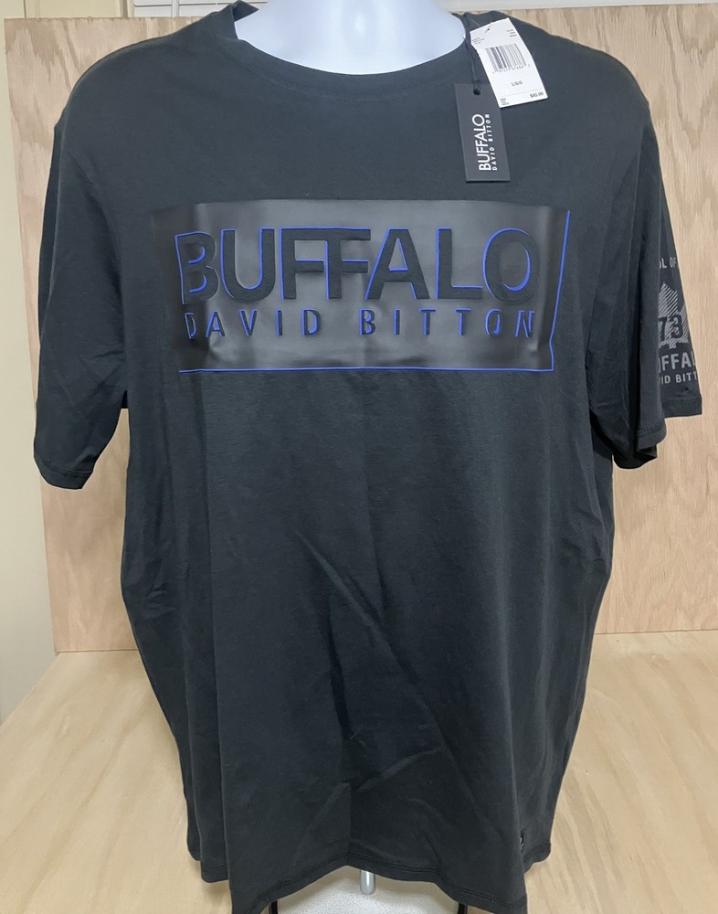 Buffalo David Bitton Men’s Graphic Logo T-Shirt, Black, Size L, (NEW)