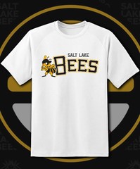 Salt Lake Bees Text Milb Team Logo T Shirt Youth M – Adult 6XL Fast Ship!