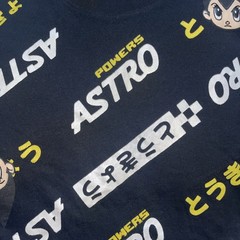 ASTRO BOY X SOUTH POLE TOKYO SIZE 4XB Black White SHIRT ANIME 60s CARTOON JAPAN