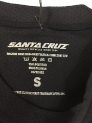 Santa Cruz Bicycles Black SS short sleeve Tech Stacked Tee T Shirt
