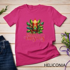Beautiful and Festive Holiday Candle Graphic Funny Christmas Unisex T-shirt