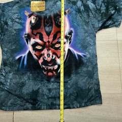 Star Wars Liquid Blue Darth Maul Tie Dye Vintage 90s T-shirt XL Glow in the Dark