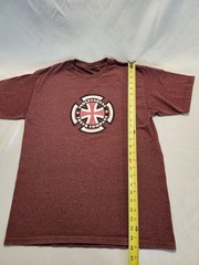 Vintage Independent Shirt Red Men Medium Trucks Iron Cross Skater 90s Y2K