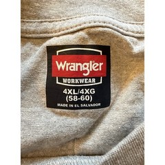 Wrangler Workwear Mens 4XL Heather Gray Pocket Tee Moisture Wicking T-Shirt NEW