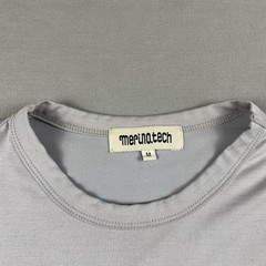 Merino Tech Base Layer Shirt Men’s M Gray Wool Blend Stretch Long Sleeve Hiking