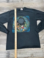 Vintage Bill Bell Shirt Mens Medium Black Anvil Wizard Astronomer Long Sleeve