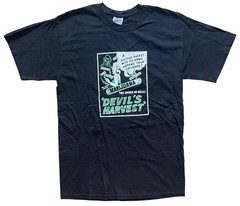 Y2K ANTI-MARIJUANA PROPAGANDA SHIRT DEVIL’S HARVEST SMOKE WEED STONER 420 MEDIUM