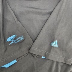 Adidas Tee Mens XL Black Blue Climacool T-Shirt Athletic Tri Striped Soccer