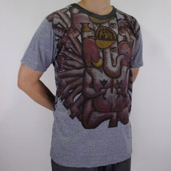 WEED Ganesha Ringer T-Shirt Men Ganapati Ganesh Hindu Yoga Hippie Bohemian WE01