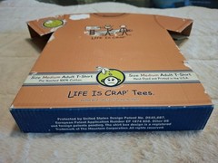 Life Is Crap No Skateboarding T Shirt Adult M Orange Sheriff Funny Men’s NEW