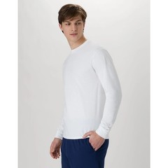 Hanes Essentials Mens Large White 2-Pack 100% Cotton Long Sleeve T-Shirt OS16-22