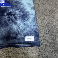 ALAB Shirt Mens L Blue Smiley Face Tie Dye Graphic Crew Neck Cotton Tagless