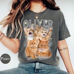 Soft Washed Comfort Tee Custom Cat Bootleg Rap Vintage Look