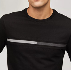 Tommy Hilfiger Men’s All Cotton Jersey Regular Fit Flag Logo Long Sleeve T-shirt