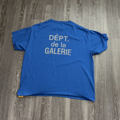 Gallery Dept. Men’s Blue XL Cotton Crew Neck Short Sleeve Logo Graphic Tee