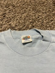 Vintage 1978 Single Stitch Hawaii Surfing Blue T Shirt Front And Back Print Sz L